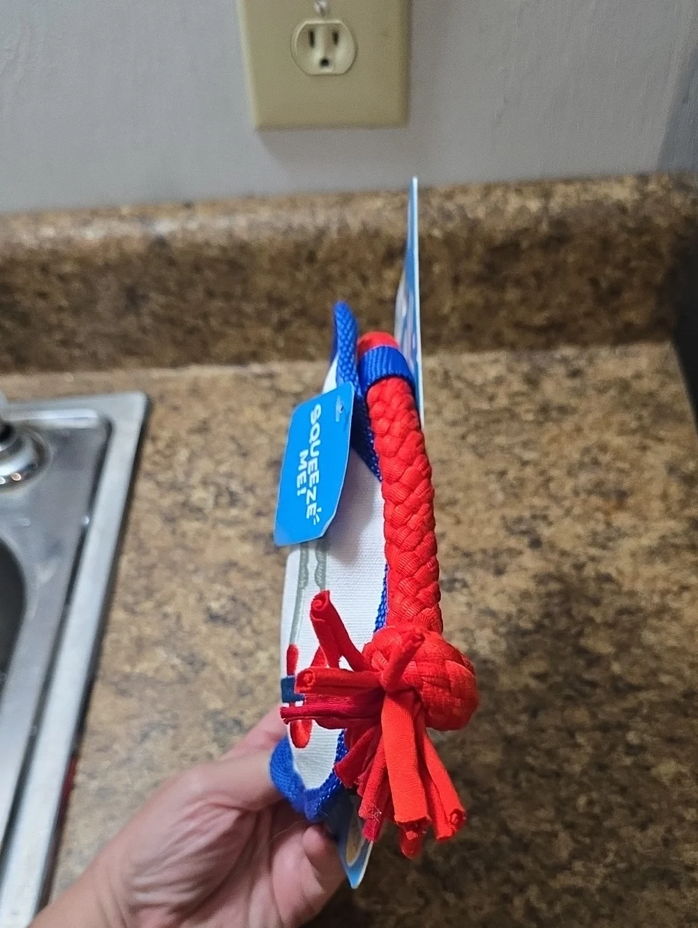 Bark Suns Out Tongues Out Apron Tug Toy in Blue and Red NWT S-M 0-50 Pounds